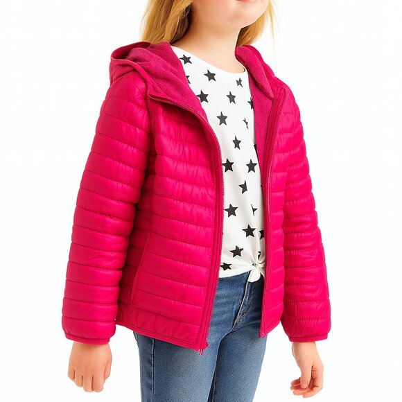 Cat & Jack Pink Puffer Jacket - Picture 1 of 3